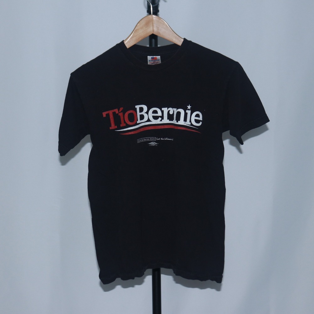 Bernie Sanders Unisex Graphic Crewneck Black T-Shirt Made in USA Size S